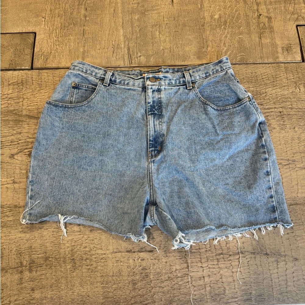 Just My Size Denim Co Apple Patch Cutoff Shorts Vintage Cottagecore Denim - Picture 3 of 10